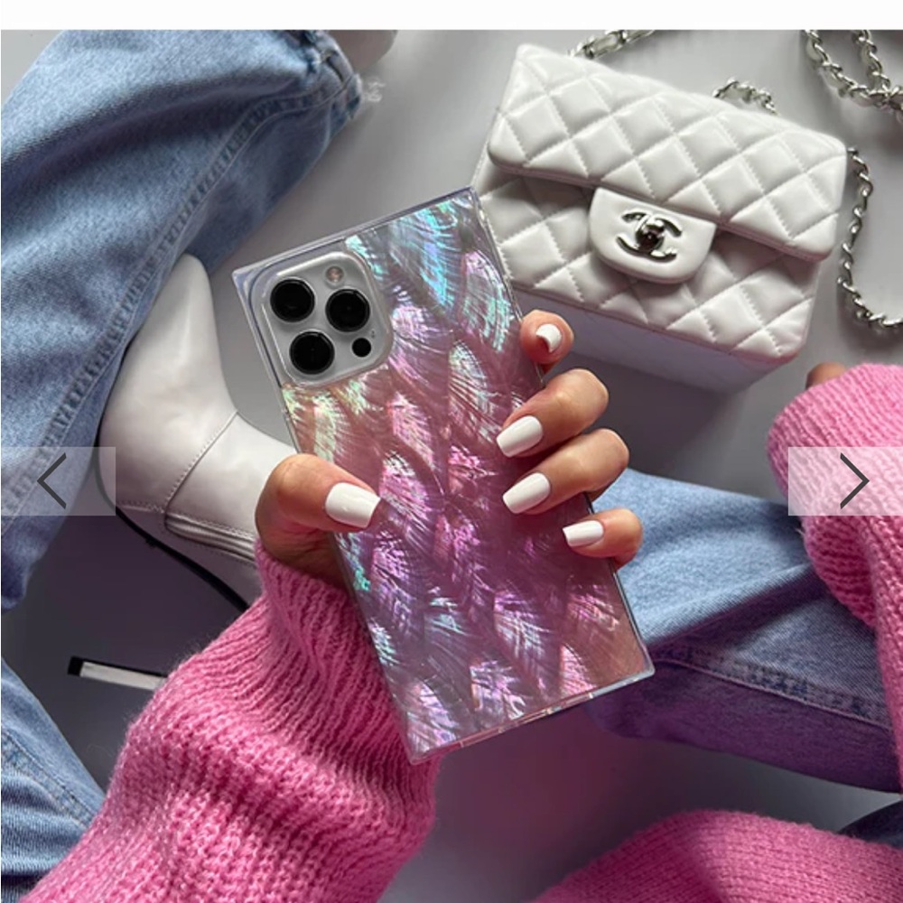 Flaunt Pink Mother of Pearl SQUARE iPhone Case for iPhone 14 Pro Taylor Swift